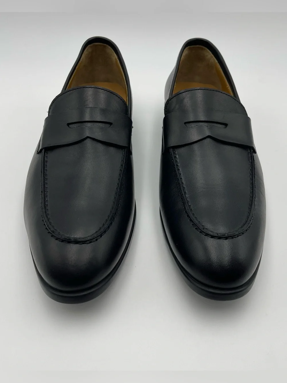 Bruno Magli Men SZ 11 Black Leather Ricci Penny Loafer Shoes -MSRP $395